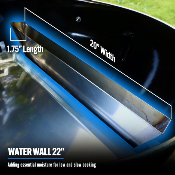 Pojemnik na wodę do grilli węglowych, gazowych i pelletowych 22" Slow'N Sear® Water Wall - obrazek 4